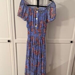 Figueroa & Flower Smocked Waist Maxi Dress
